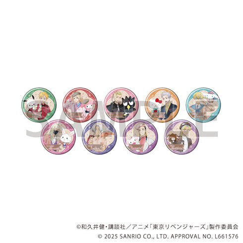 『東京リベンジャーズ×サンリオキャラクターズ』ホログラム缶バッジ(57mm)01/コンプリートセット(全9種)(コラボイラスト)
